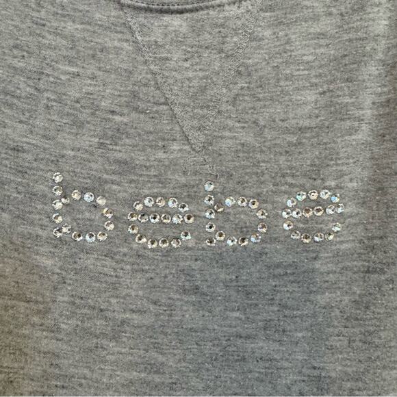 Y2K Bebe Women’s Short Sleeve Crystal Logo T Shirt Size M Soft Comfy Relaxed Fit - Picture 3 of 6